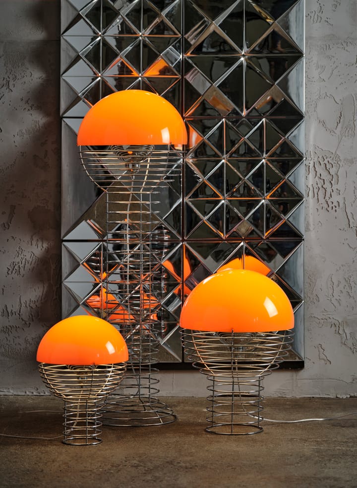 Wire golvlampa, Chrome-orange Verpan