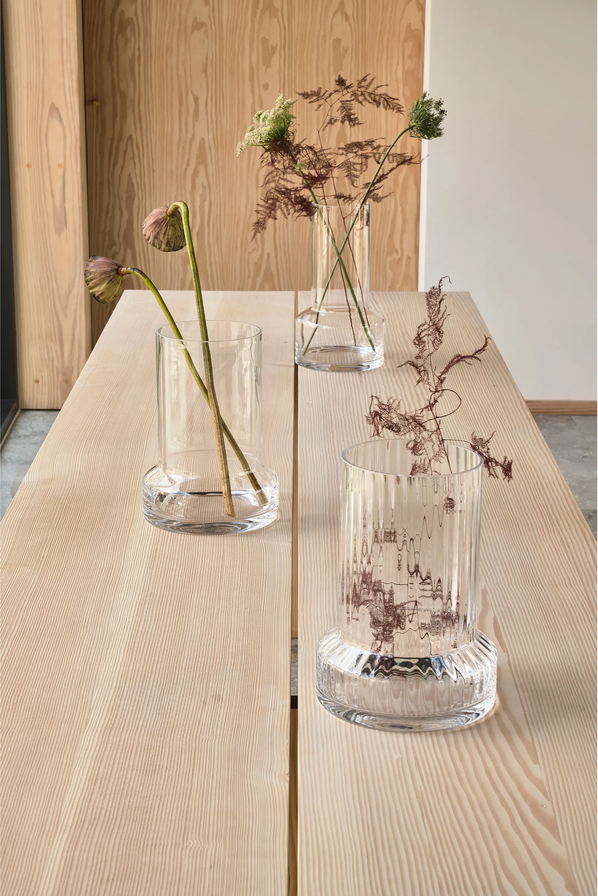 Hvils glasvas Ø19 cm, Clear Villa Collection