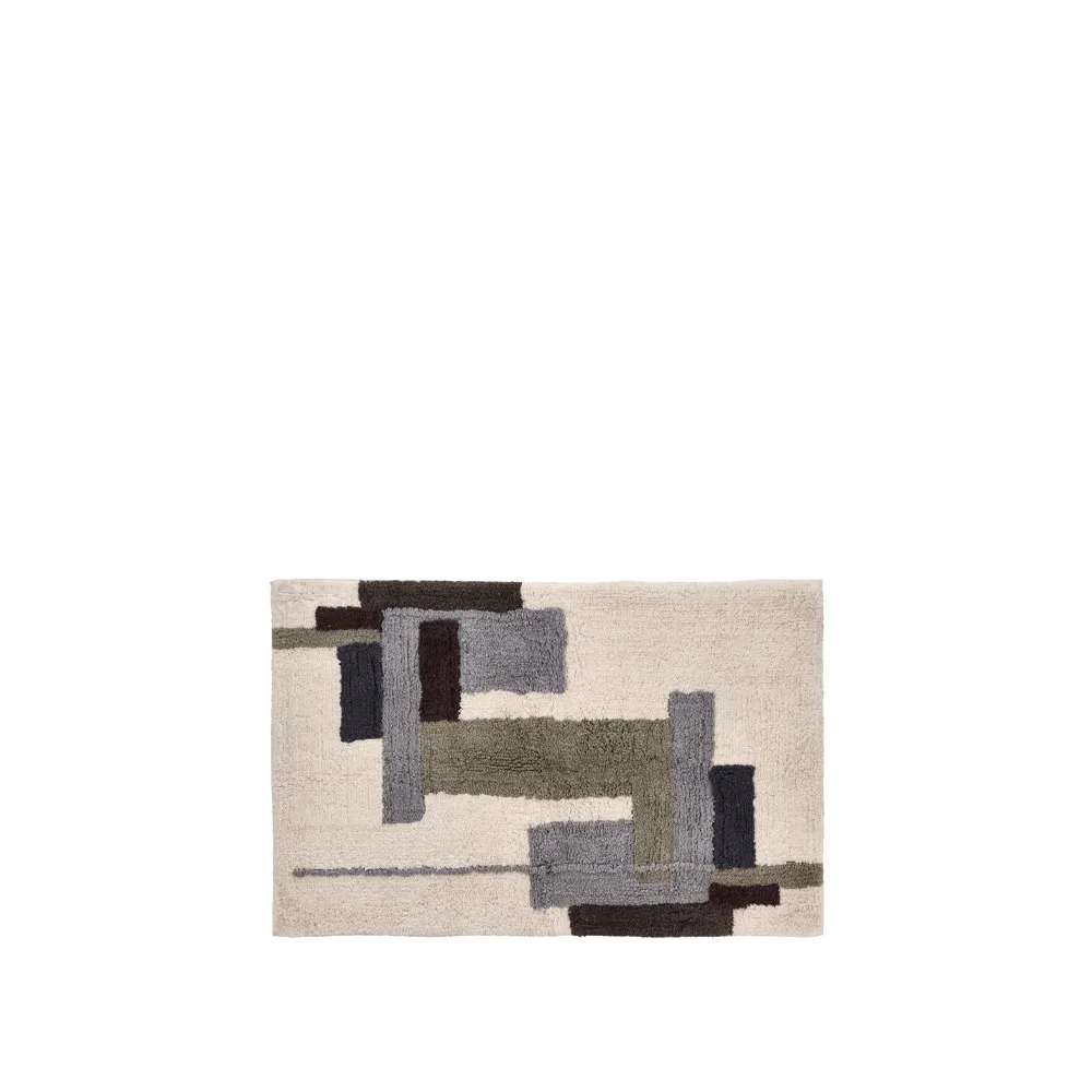 Laerk matta, Grå/offwhite, 70x110 cm Villa Collection