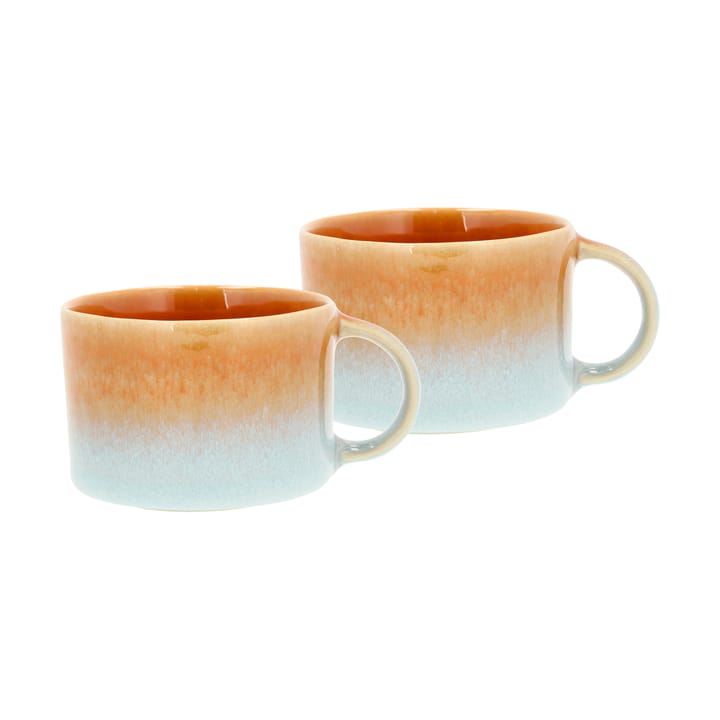 Styles mugg med öra 16 cl 2-pack - Blue-amber - Villa Collection