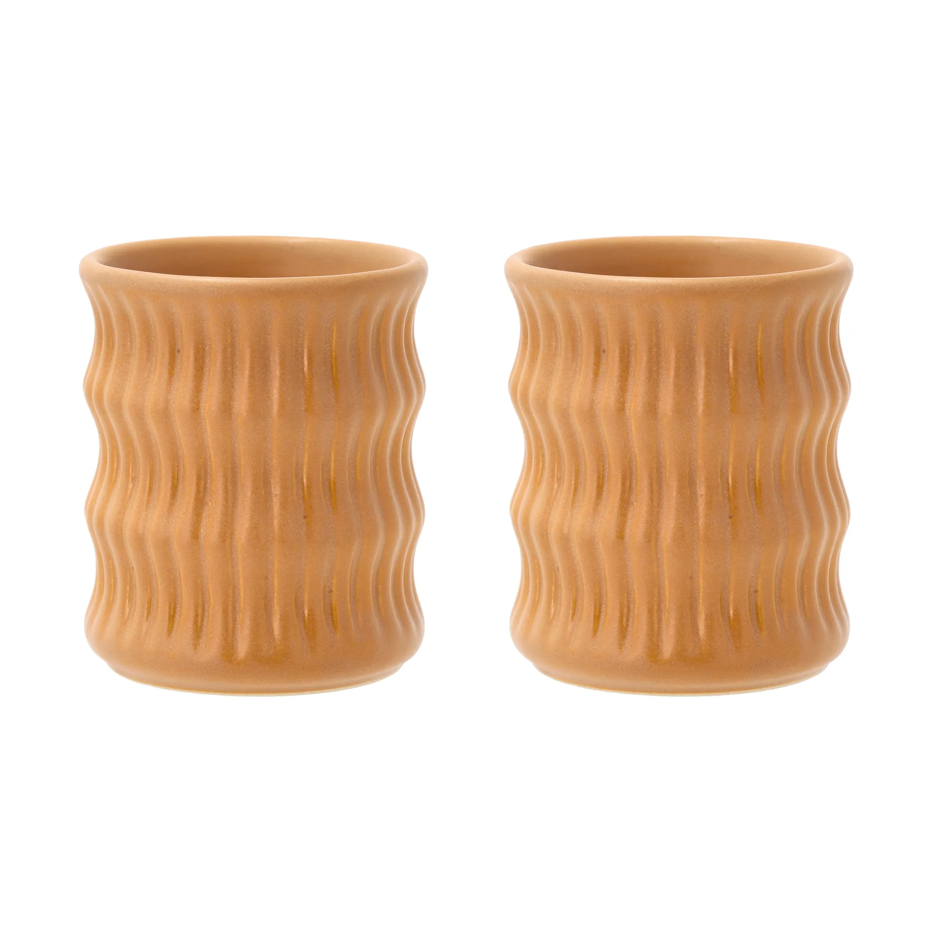 Styles mugg med räfflat mönster 30 cl 2-pack, Amber Villa Collection