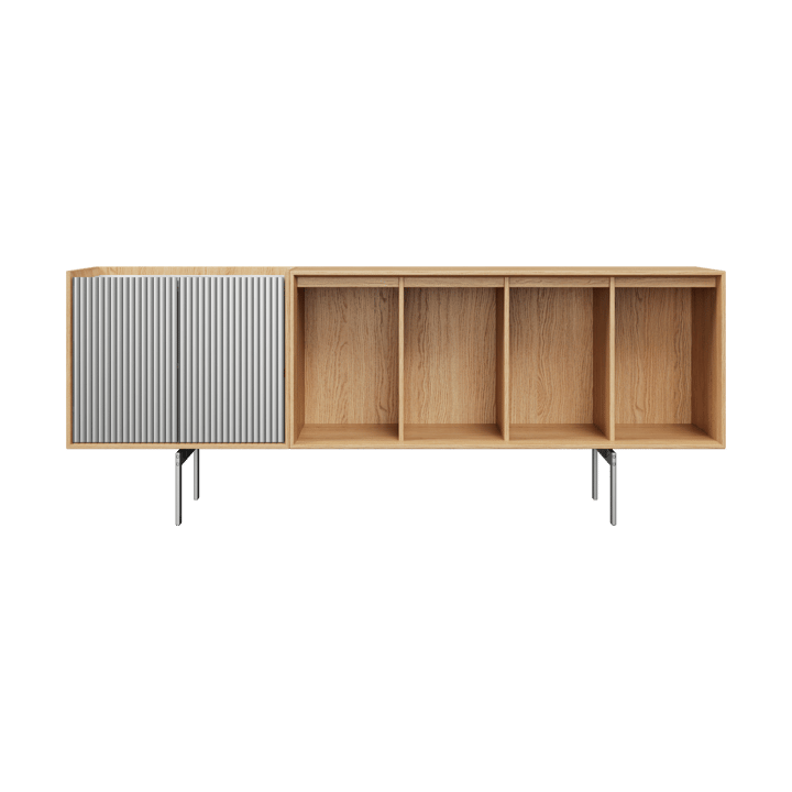 Vipp Cabinet H1 sideboard med ben - Light oak-marble, doors - Vipp