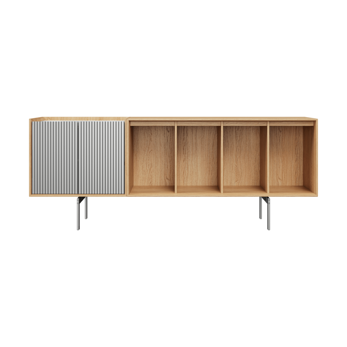 Vipp Cabinet H1 sideboard med ben Light oak-marble, doors