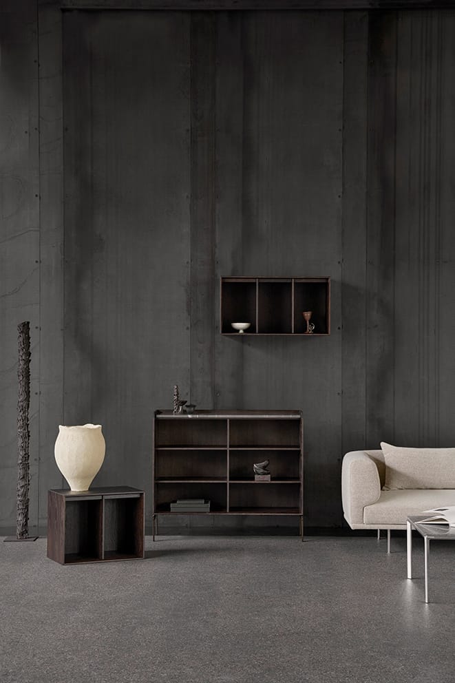 Vipp Cabinet H3 sideboard med ben, Dark oak-marble Vipp