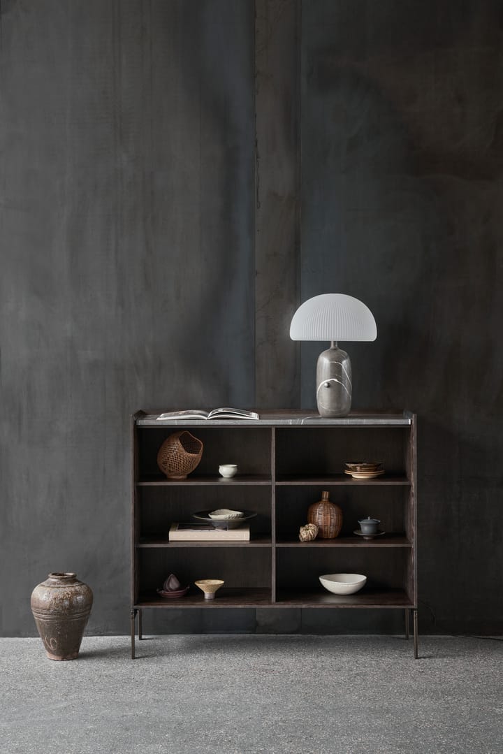 Vipp Cabinet H3 sideboard med ben, Dark oak-marble Vipp