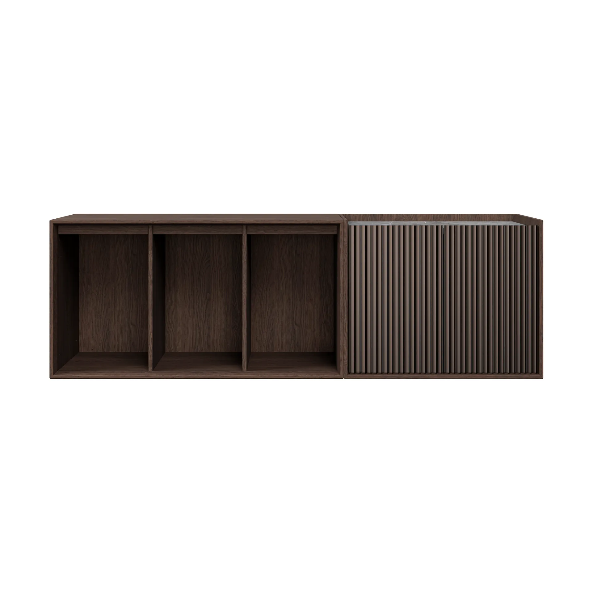 Vipp Cabinet H5 sideboard, Dark oak-marble, doors Vipp