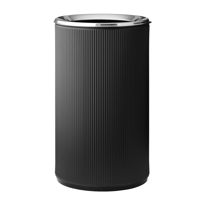 Vipp19 papperskorg med kant 60 l - Black-stainless steel - Vipp