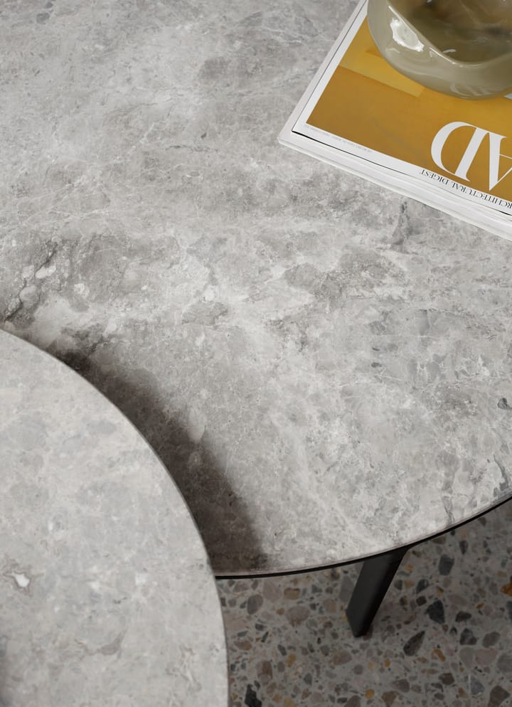 Vipp423 soffbord marmor Ø60x40,5 cm - Sky grey - Vipp