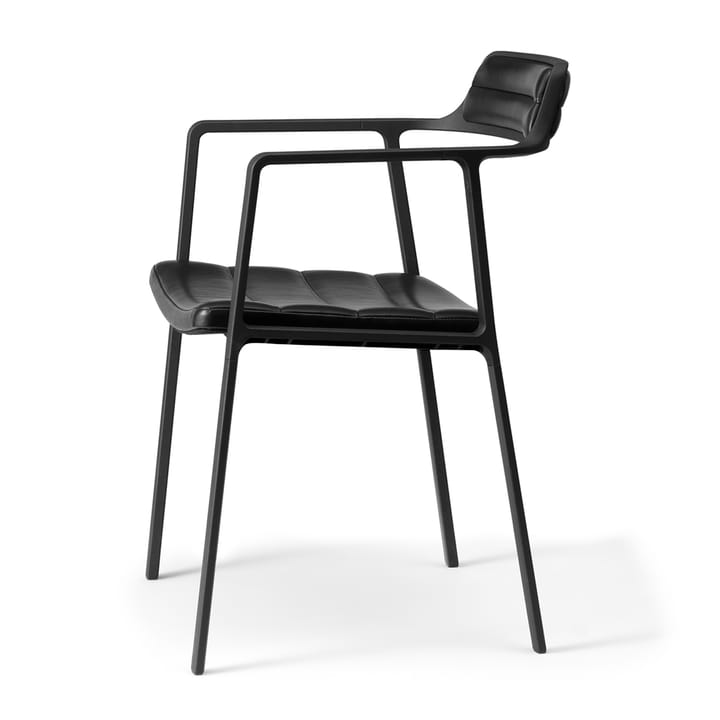 Vipp451 stol - Black aluminium-black leather - Vipp