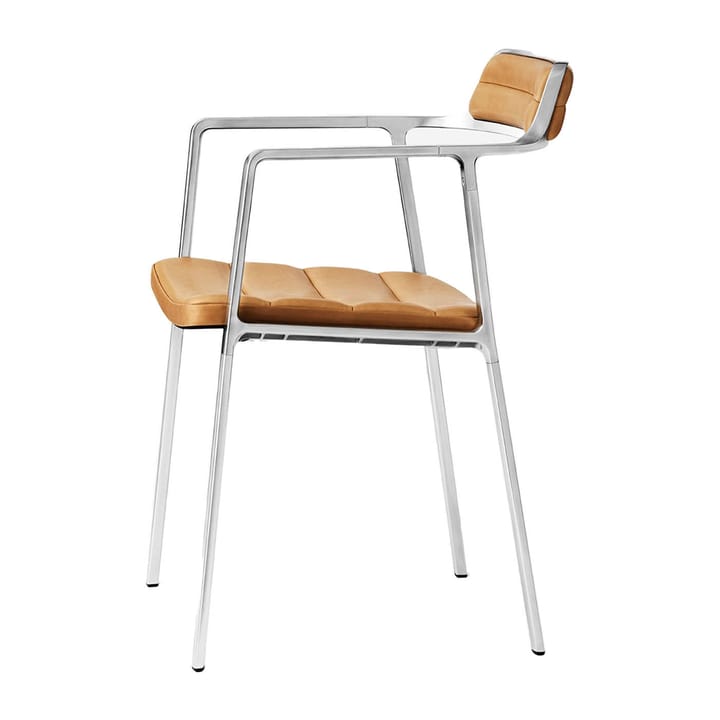 Vipp451 stol - Pol. aluminium-sand leather - Vipp