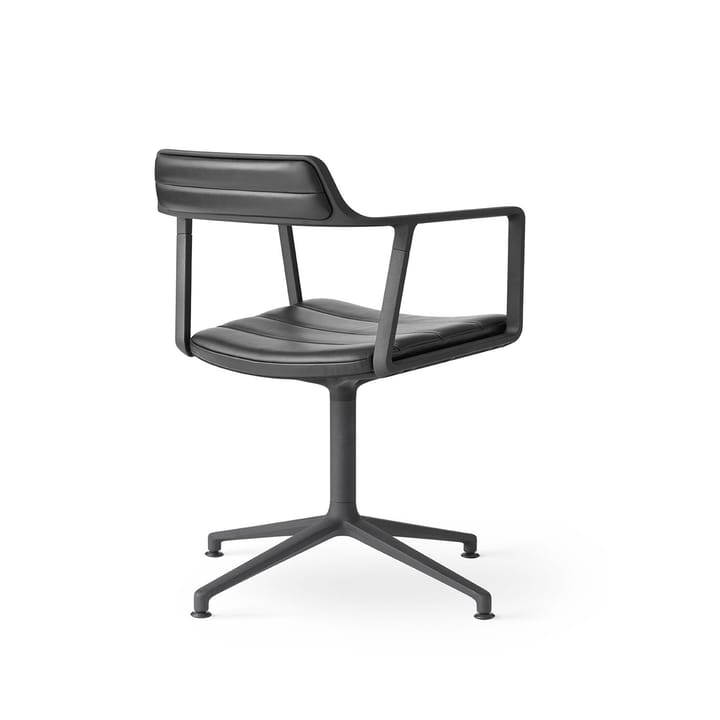 Vipp452 Swivel kontorsstol - Black aluminium-black leather - Vipp