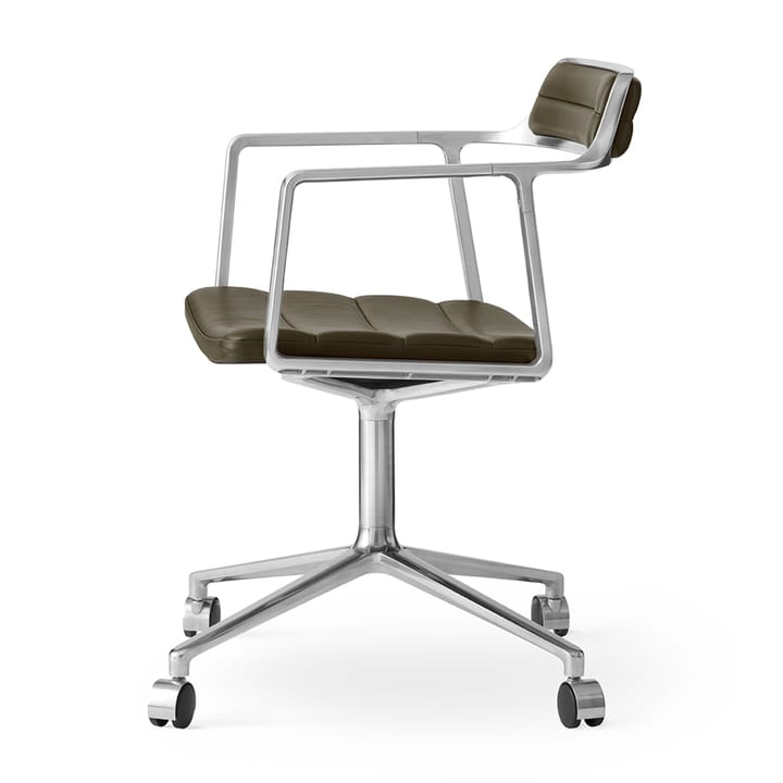 Vipp452 Swivel kontorsstol med hjul - Pol. aluminium-bosco green - Vipp