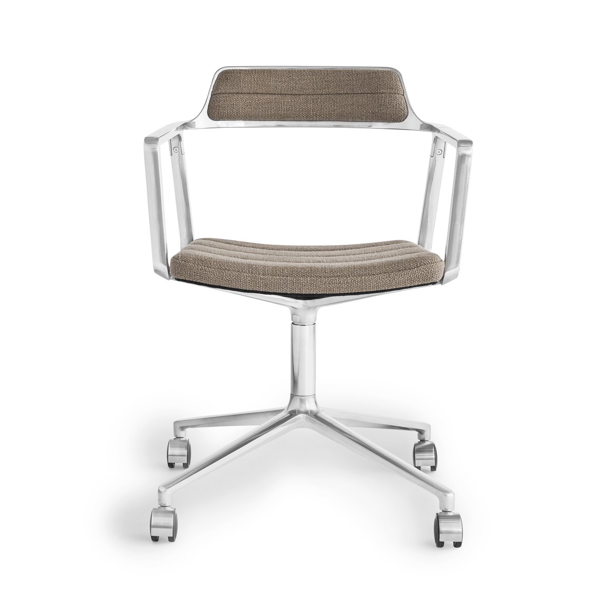 Vipp452 Swivel kontorsstol med hjul Pol. aluminium-dark sand