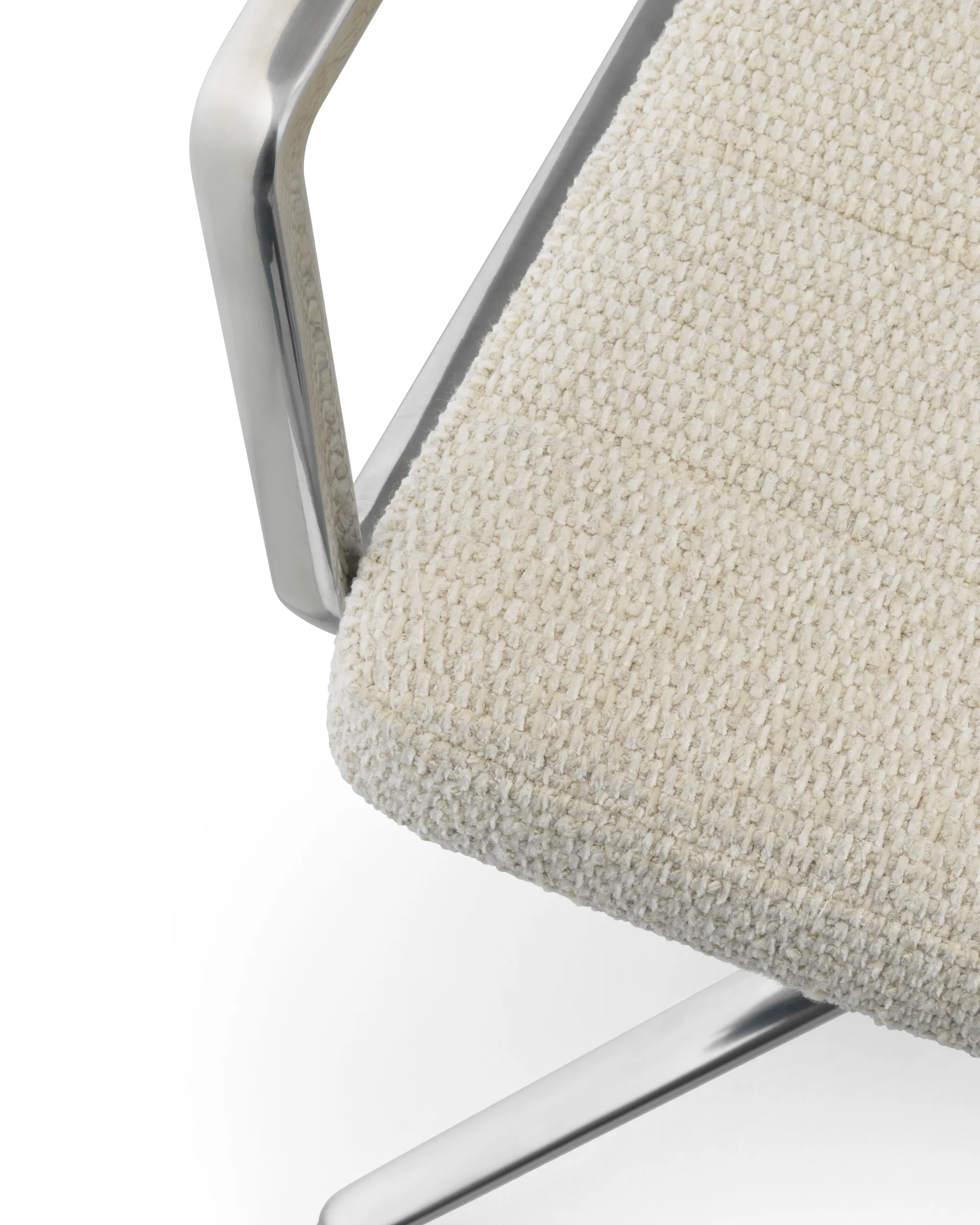 Vipp452 Swivel kontorsstol med hjul, Wavy off white-light grey-pol. aluminium Vipp