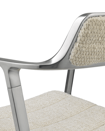 Vipp452 Swivel kontorsstol med hjul - Wavy off white-light grey-pol. aluminium - Vipp