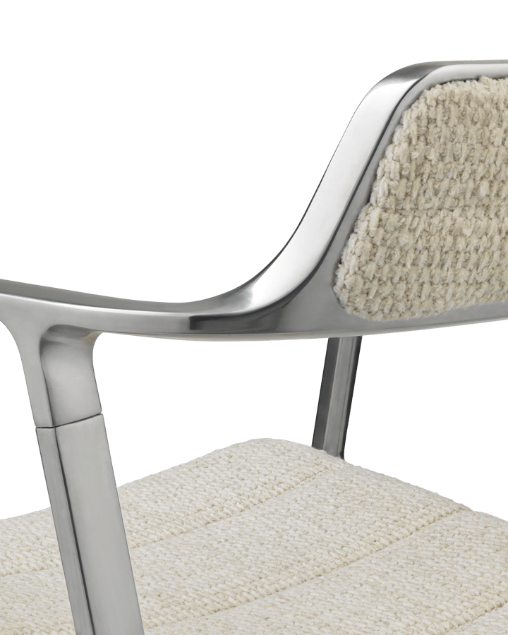 Vipp452 Swivel kontorsstol med hjul, Wavy off white-light grey-pol. aluminium Vipp