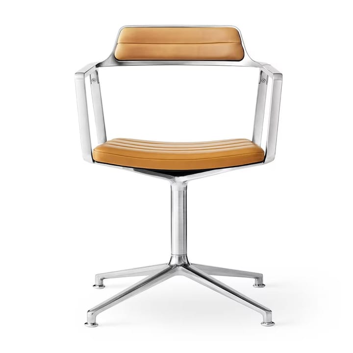 Vipp452 Swivel kontorsstol - Pol. aluminium-sand leather - Vipp