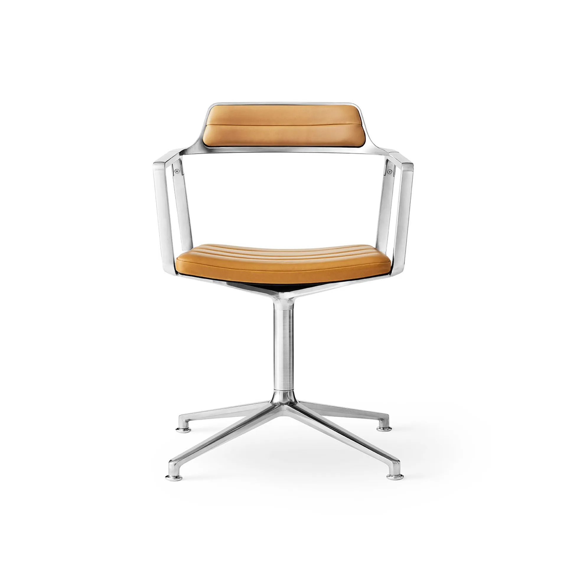 Vipp452 Swivel kontorsstol, Pol. aluminium-sand leather Vipp