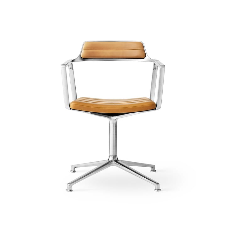 Vipp452 Swivel kontorsstol, Pol. aluminium-sand leather Vipp