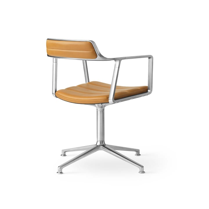 Vipp452 Swivel kontorsstol, Pol. aluminium-sand leather Vipp