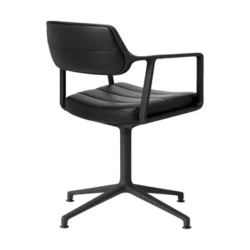 Vipp453 Swivel kontorsstol - Leather black-svart aluminium - Vipp