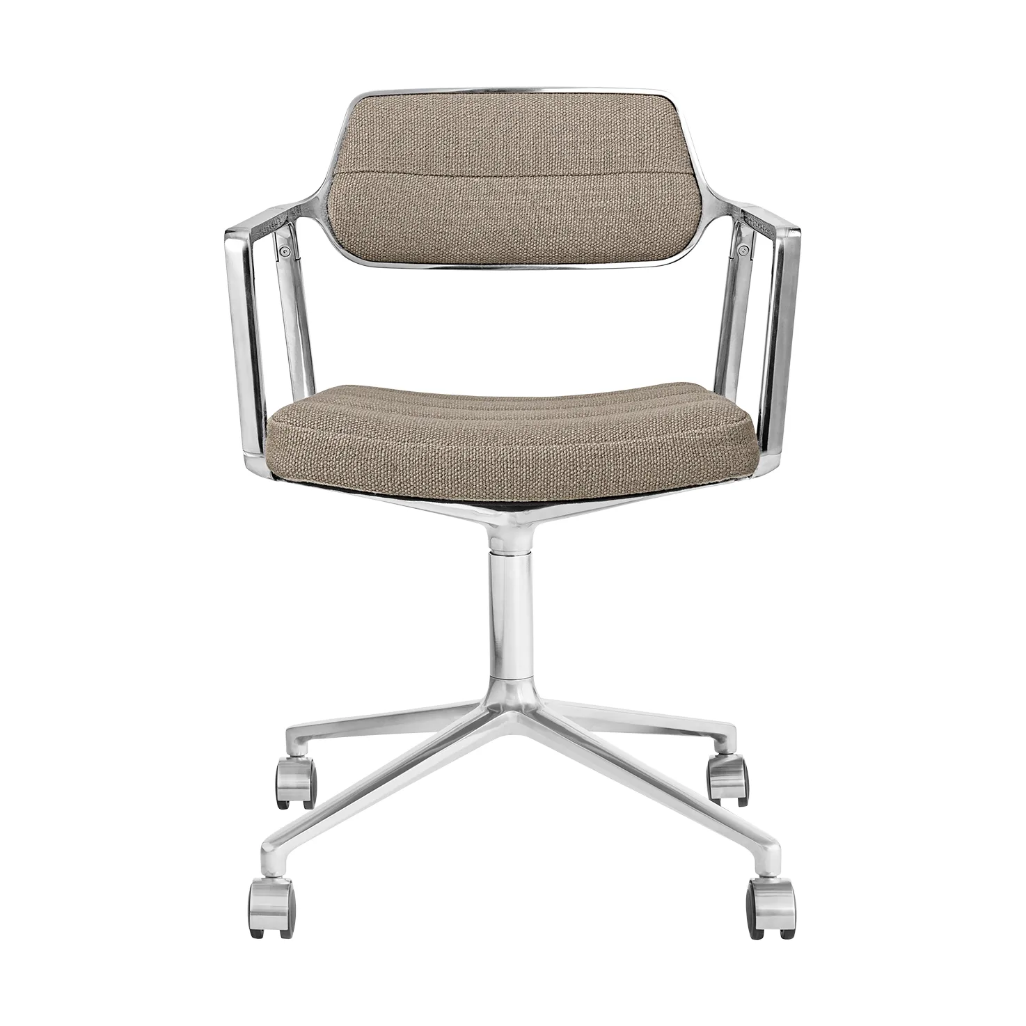 Vipp453 Swivel kontorsstol med hjul, Tide dark sand-pol. aluminium Vipp