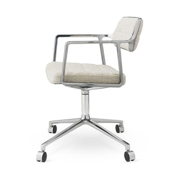 Vipp453 Swivel kontorsstol med hjul - Wavy off white-light grey-pol. aluminium - Vipp