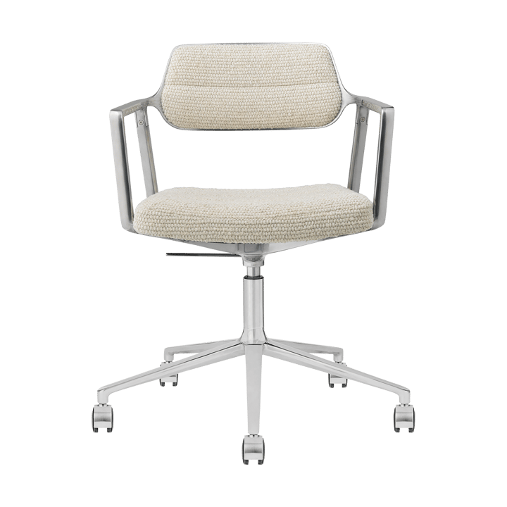 Vipp453+ Swivel kontorsstol med hjul - Wavy off white-light grey-pol. aluminium - Vipp