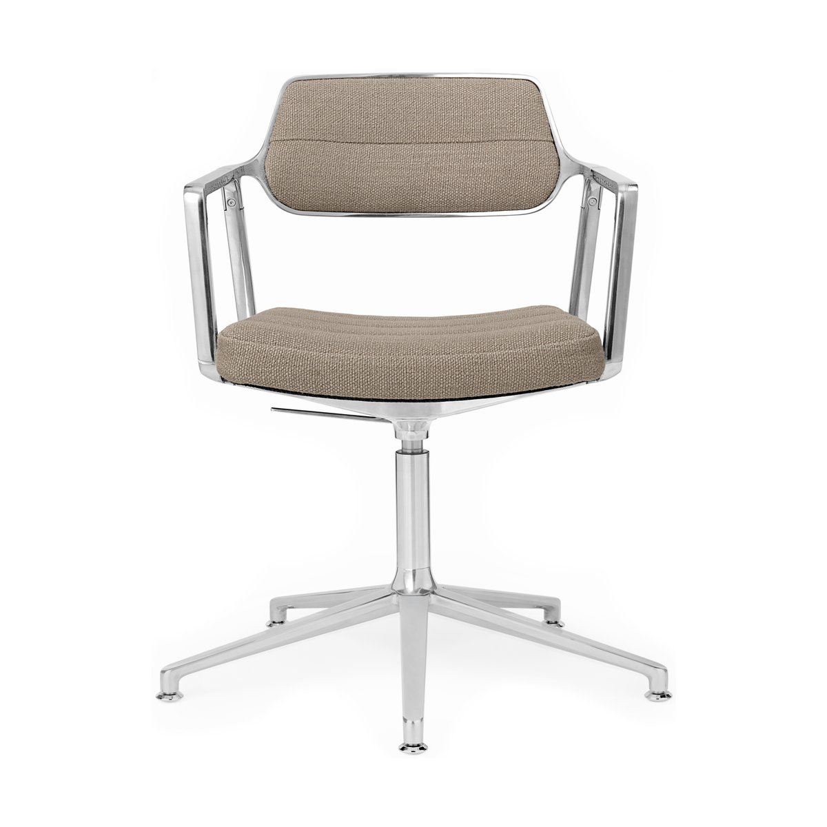 Vipp453+ Swivel kontorsstol Pol. aluminium-dark sand