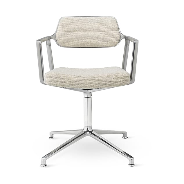 Vipp453 Swivel kontorsstol - Wavy off white-light grey-pol. aluminium - Vipp