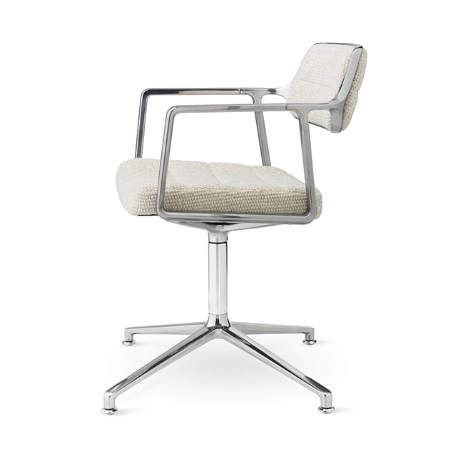 Vipp453 Swivel kontorsstol, Wavy off white-light grey-pol. aluminium Vipp