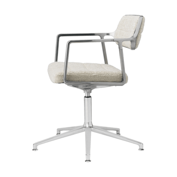 Vipp453+ Swivel kontorsstol - Wavy off white-light grey-pol. aluminium - Vipp