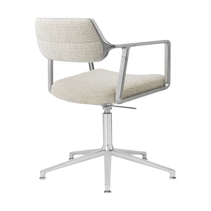 Vipp453+ Swivel kontorsstol, Wavy off white-light grey-pol. aluminium Vipp