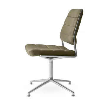 Vipp454 Swivel chair kontorsstol - Bosco leather green-polished aluminium - Vipp
