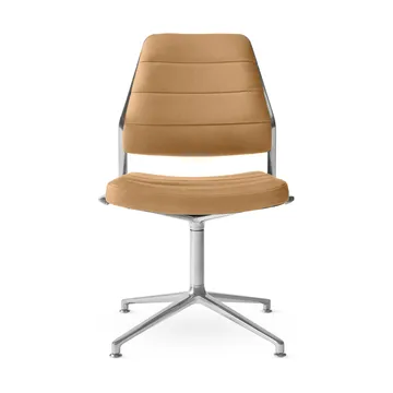 Vipp454 Swivel chair kontorsstol - Camel leather-polished aluminium - Vipp