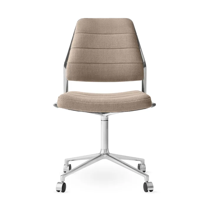 Vipp454 Swivel chair kontorsstol med hjul - Tide dark sand-polished aluminium - Vipp