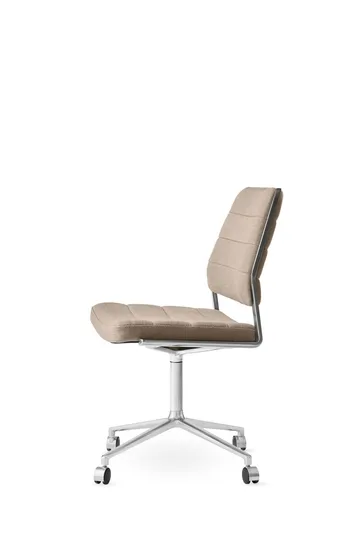 Vipp454 Swivel chair kontorsstol med hjul - Tide dark sand-polished aluminium - Vipp