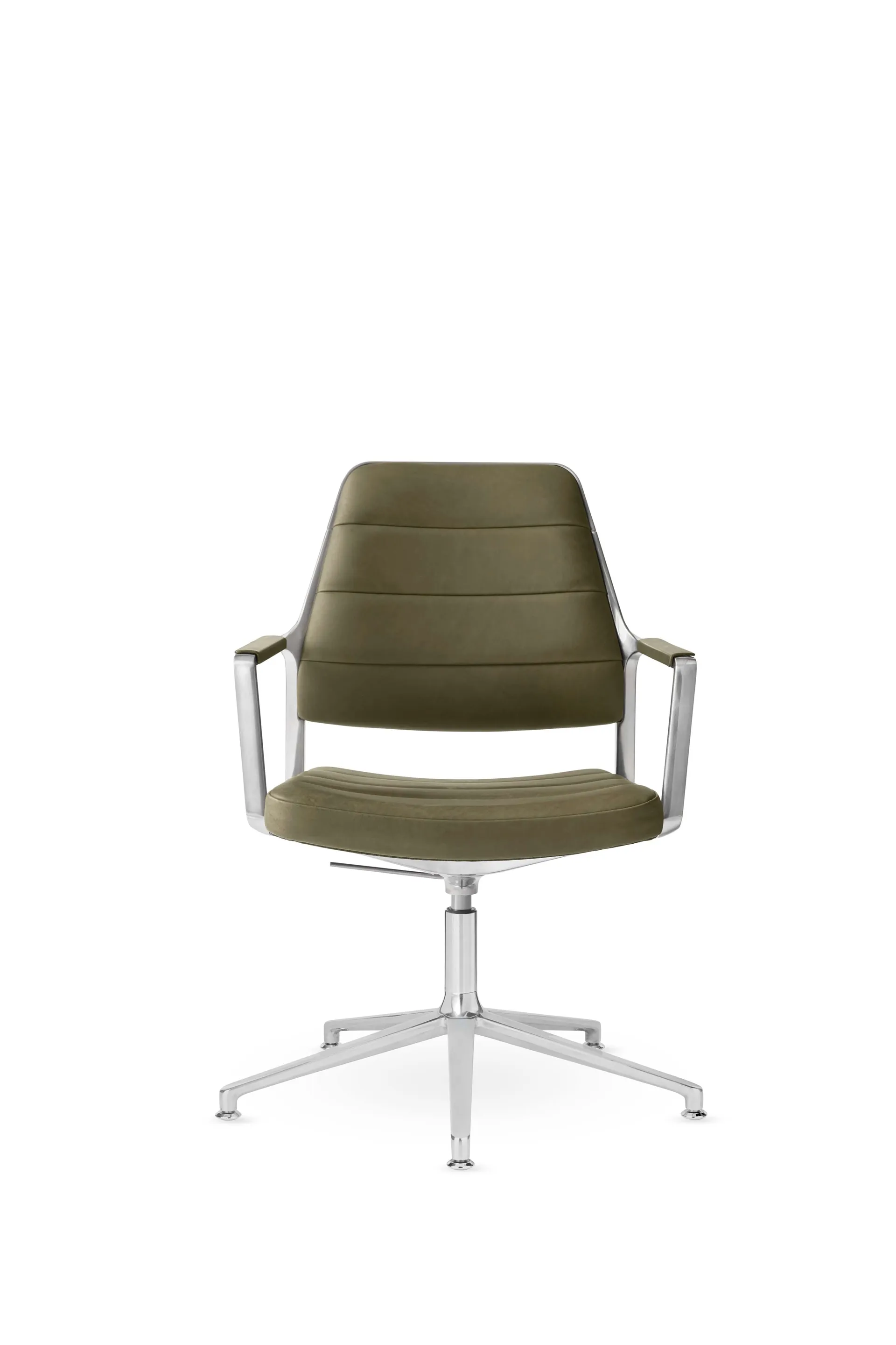 Vipp455+ Swivel chair kontorsstol, Bosco leather-polished aluminium Vipp