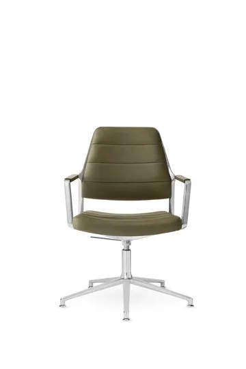 Vipp455+ Swivel chair kontorsstol - Bosco leather-polished aluminium - Vipp