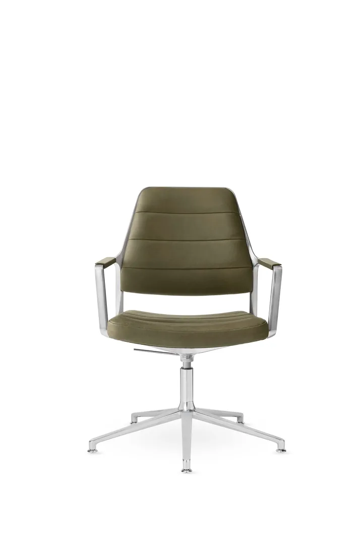 Vipp455+ Swivel chair kontorsstol - Bosco leather-polished aluminium - Vipp
