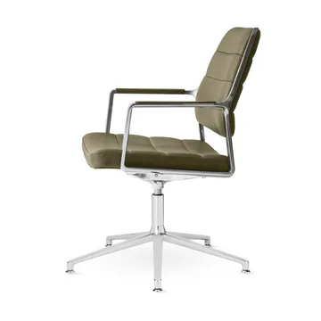 Vipp455+ Swivel chair kontorsstol - Bosco leather-polished aluminium - Vipp