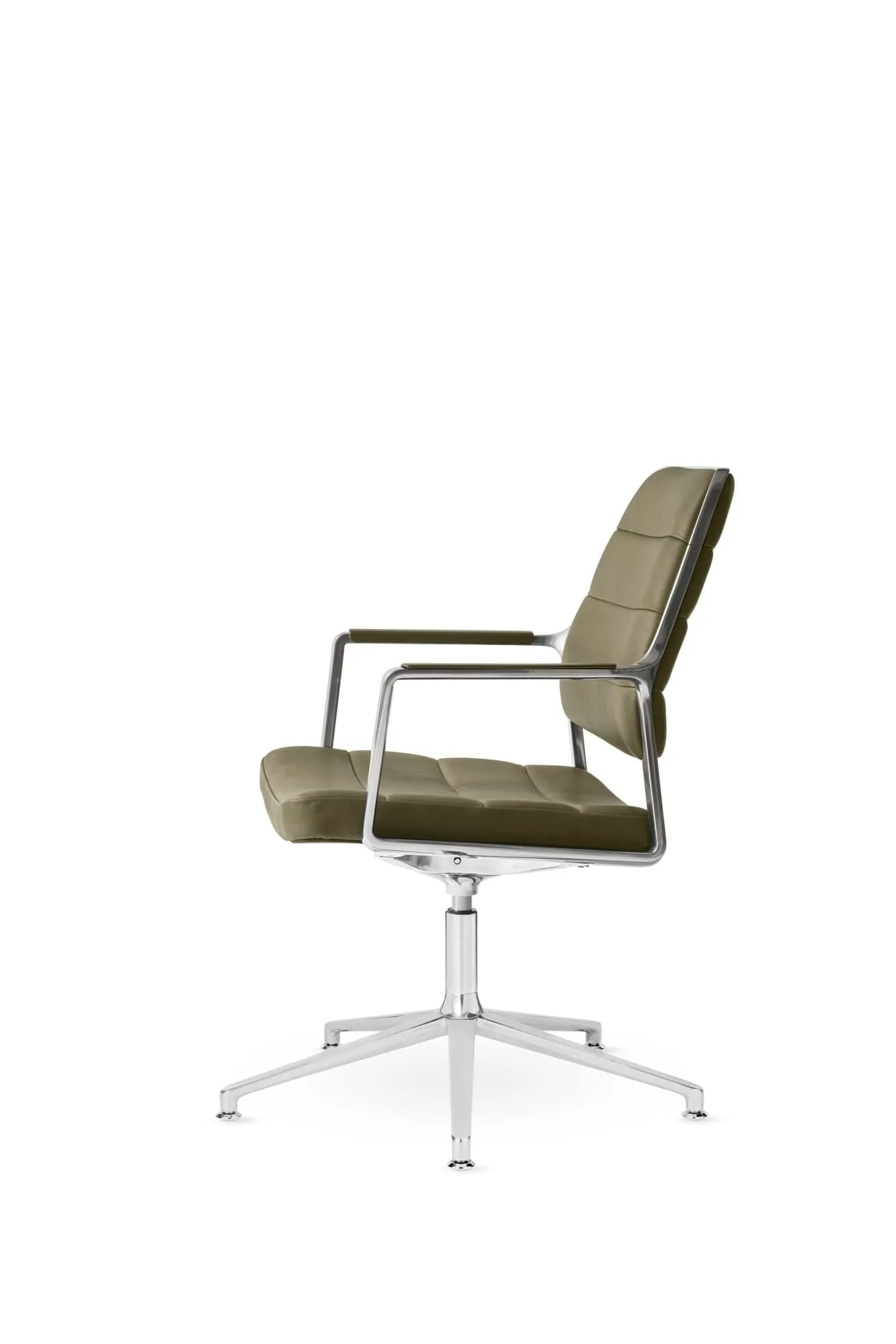 Vipp455+ Swivel chair kontorsstol, Bosco leather-polished aluminium Vipp
