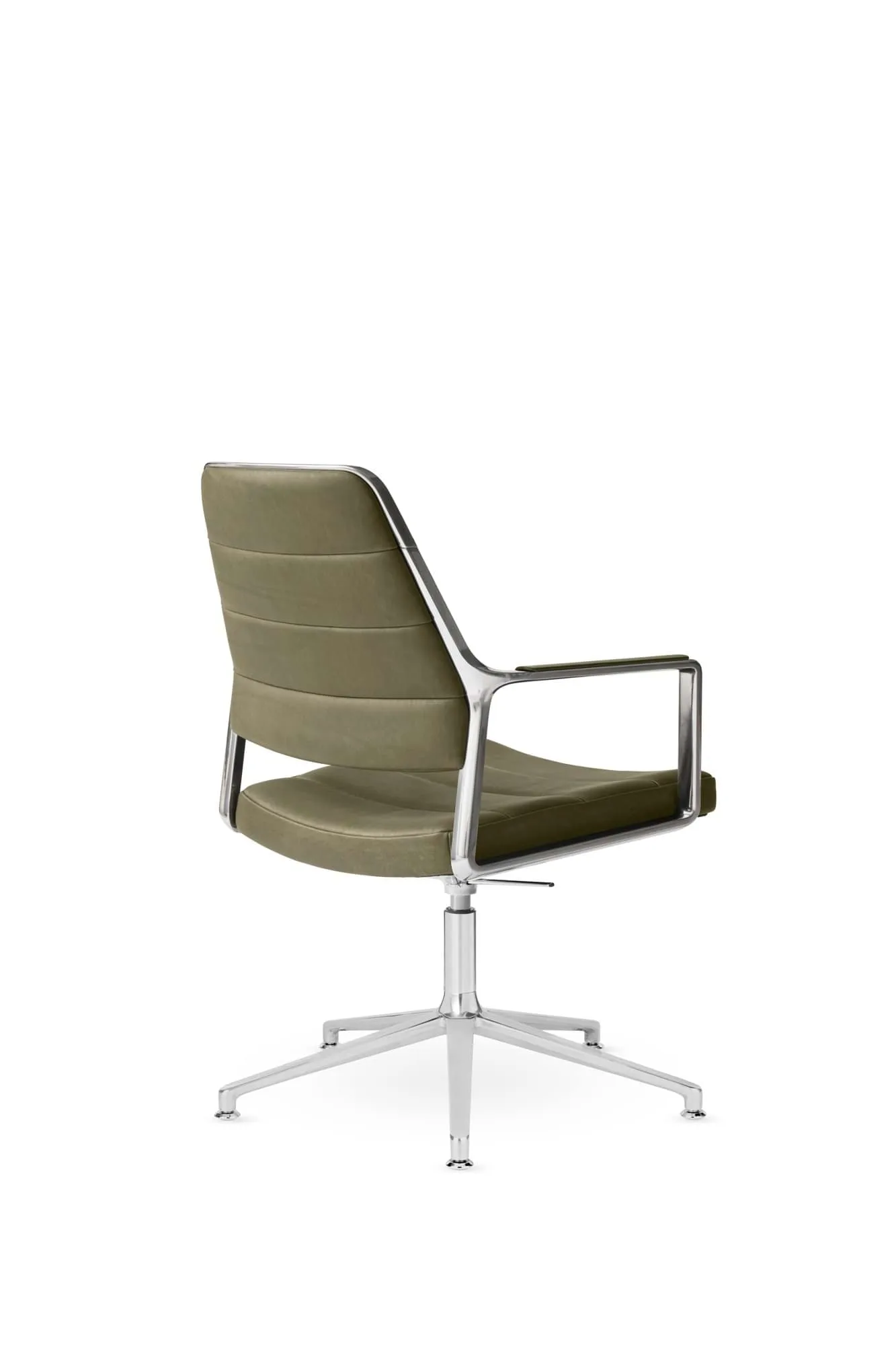 Vipp455+ Swivel chair kontorsstol, Bosco leather-polished aluminium Vipp