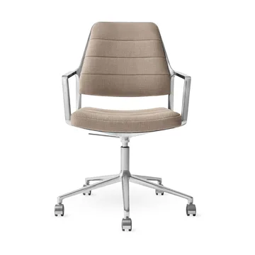Vipp455+ Swivel chair kontorsstol med hjul - Tide dark sand-polished aluminium - Vipp