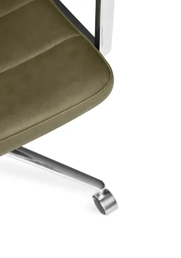 Vipp455 Swivel chair kontorsstol med hjul - Tide dark sand-polished aluminium - Vipp