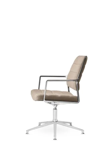 Vipp455+ Swivel chair kontorsstol - Tide dark sand-polished aluminium - Vipp