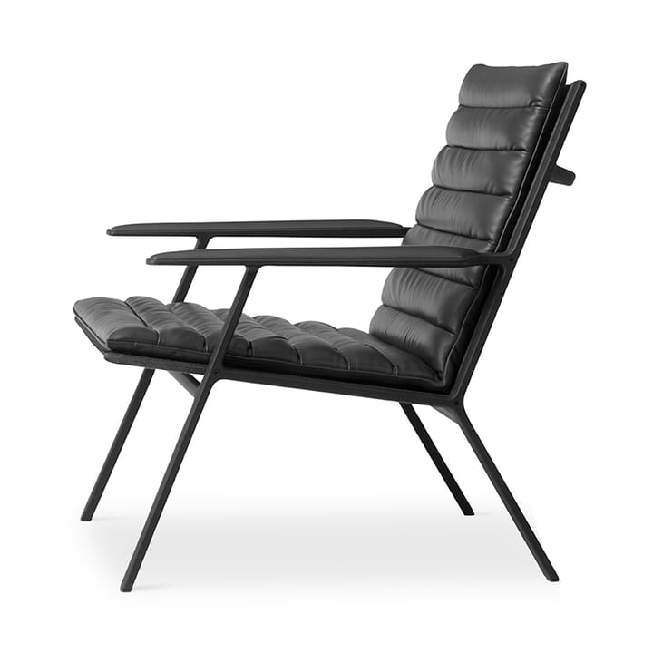 Vipp456 loungefåtölj - Black aluminium-black leather - Vipp