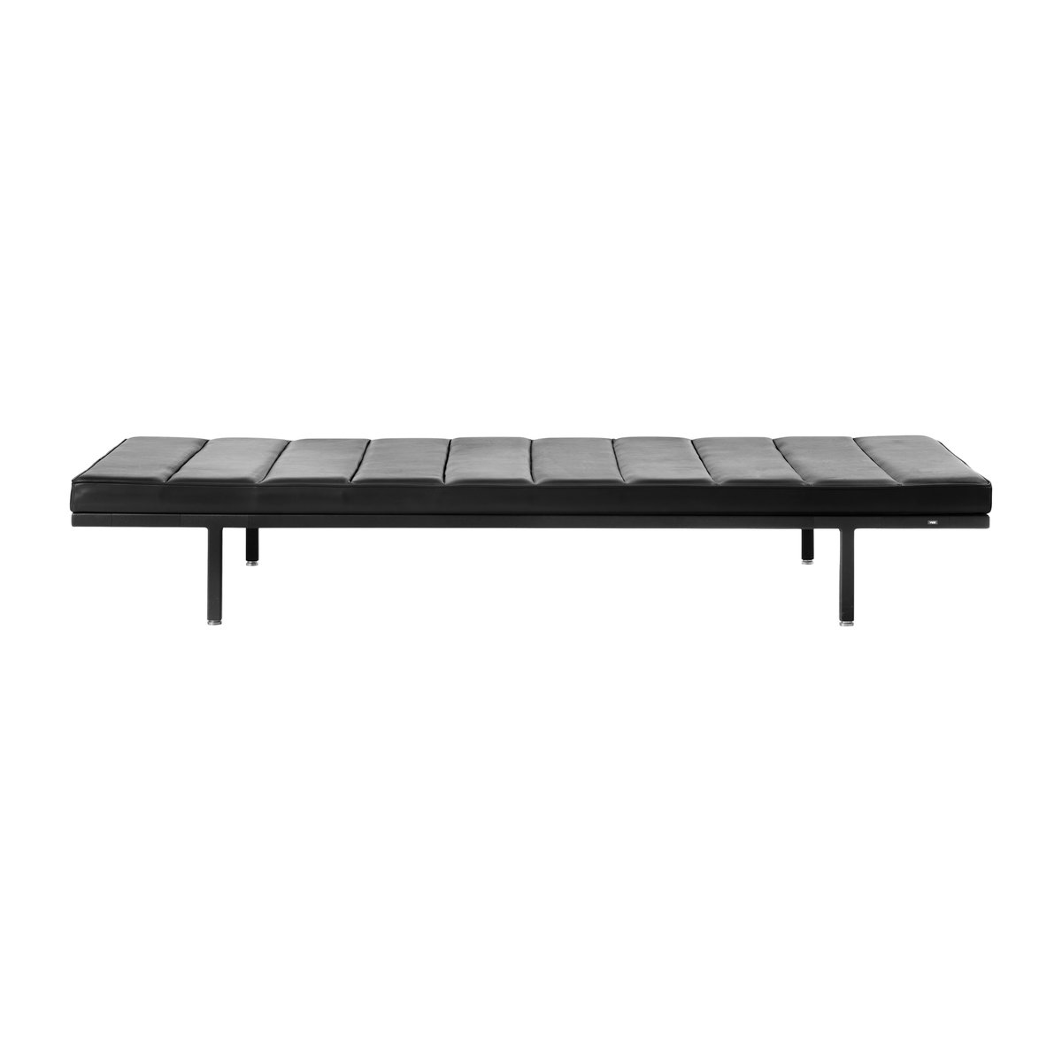 Vipp461 dagbädd 200x85x31,5 cm Black aluminium-black leather