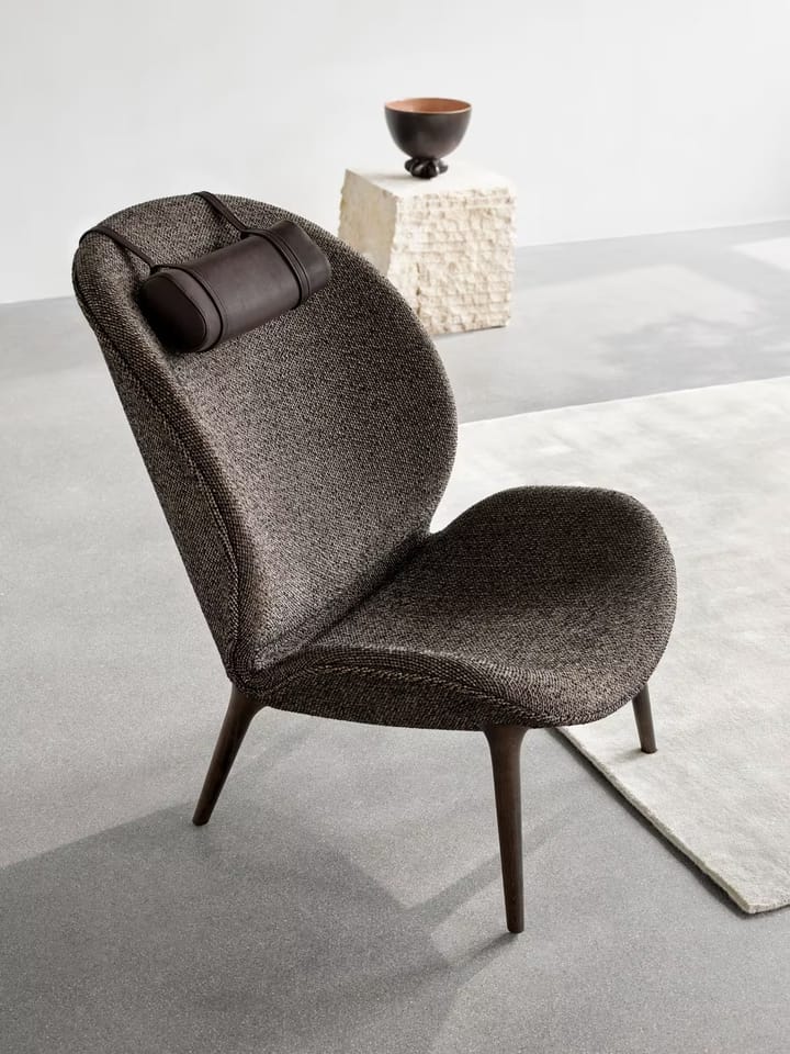 Vipp468 nackkudde för Lodge loungefåtölj, Dark leather Vipp