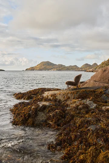 Vipp469 Lodge loungefåtölj low back - Curly 07 umber-dark oak - Vipp